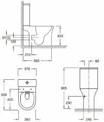 Бачок для унитаза Jacob Delafon Aleo белый (ETAL212-0)