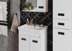 Тумба Onika Балтика-Квадро Black 55.11 белая (105552)