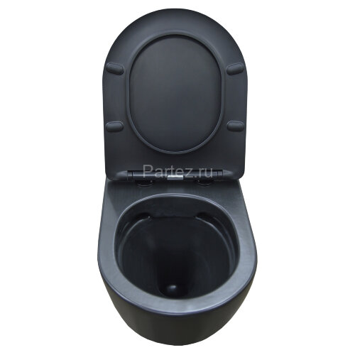 Сет AZARIO инсталляция + Унитаз подвесной Gloria с быстросъемным сиденьем микролифт, черный матовый 