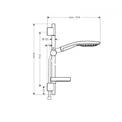 27803400 Raindance Душевой набор Raindance Select 150 / Unica'S Puro 0,90 м