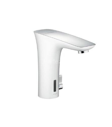 15170400 PuraVida Смеситель для раковины, электронный белый/хром АКЦ!!!