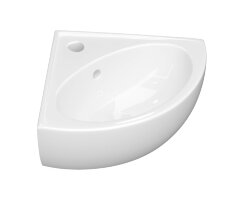 Раковина угловая Керамин Лаго 45 450х350х170 подвесная, крепление в комплекте, белый (Раковина углов