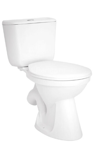 Унитаз-компакт Santek "Бриз" эконом 1-режим, с сиденьем, белый (1.WH20.2.569)