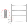 Полотенцесушитель электрический AZARIO VERONA 500/600 4 секции, диммер слева, белый (AZ04756W)