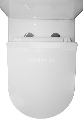 Унитаз-компакт Azario FRETTA ROUND 650х340х770 напольный, безободковый, со смывным механизмом Geberi