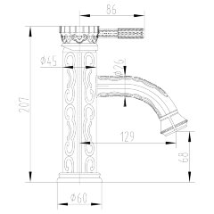 Смеситель  Lemark Jasmine LM6606B для раковины