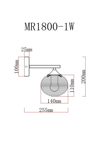 Бра MyFar MR1800-1W