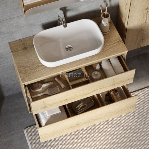 Столешница под раковину Aquaton Либерти 100 дуб эльвезия (1A281103LYC70)