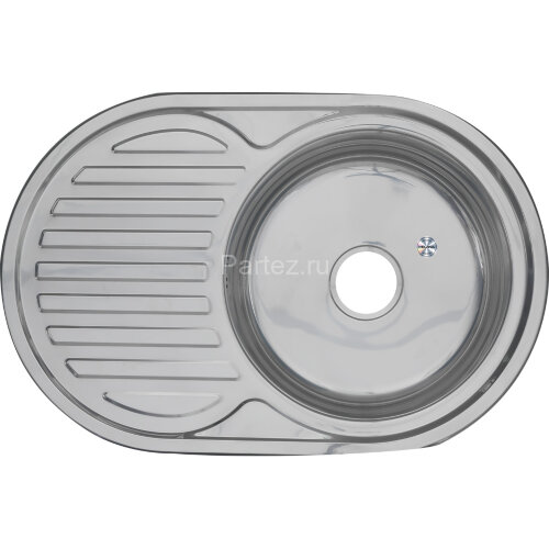 Мойка 7750 U N 0,6/160 врезная  овальная  с сифоном  (122a N*12)