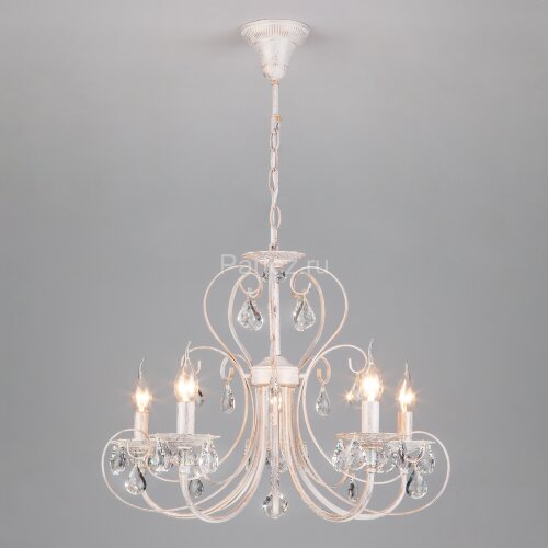 Подвесная люстра Eurosvet 3305/5 белый с золотом