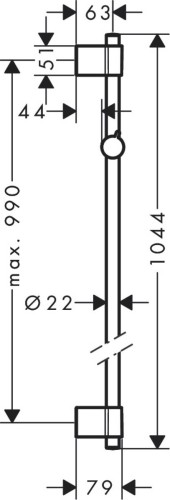 27356000 Unica Душевая штанга Varia 105 см