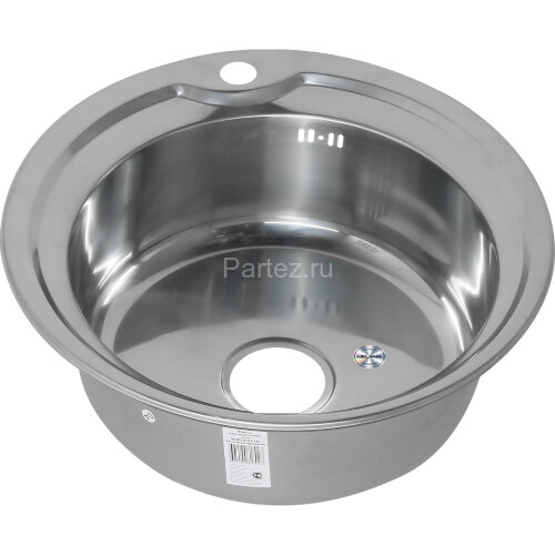 Мойка 510 N 0,6/170 врезная  круглая  с сифоном  (018N*16)