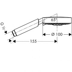 28504000 ХХ Ручной душ Raindance S 100 AIR 3jet, ½’