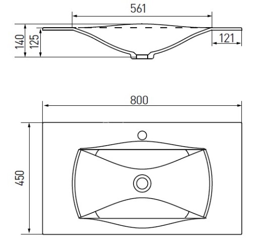 Раковина Блент Д 800