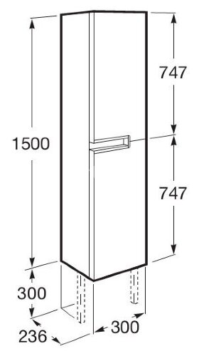 Шкаф - колонна Roca VICTORIA NORD, Ice Edition