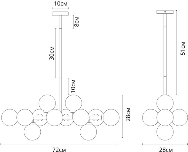 Потолочная люстра Arte Lamp A3988SP-12AB