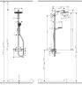 27268000 Crometta S 240 1jet Showerpipe, EcoSmart, 9 л/мин, душевая система для душа с термостатом