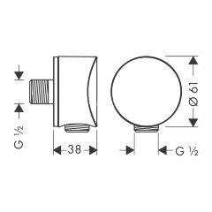 27453000 Fixfit S шланговое подсоединение, ½’