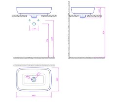 Раковина Kale DOVE 60х40 см., белая