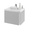 Тумба под раковину Ravak SD 10° 55 L, подвесная, левая, cерый глянец