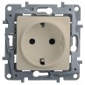 Розетка 1-м СП Etika 16А IP31 250В 2P+E с заземл. защ. шторки немецк. стандарт винт. клеммы механизм