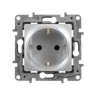 Розетка 1-м СП Etika 16А IP31 250В 2P+E с заземл. защ. шторки немецк. стандарт винт. клеммы механизм