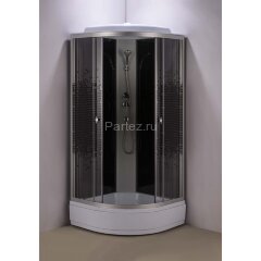 Душевая кабина Loranto 90x90x215 поддон 25 см, 4 мм прозрачное стекло с рисунком "мозайка" (CS-900-25ТМ/М)