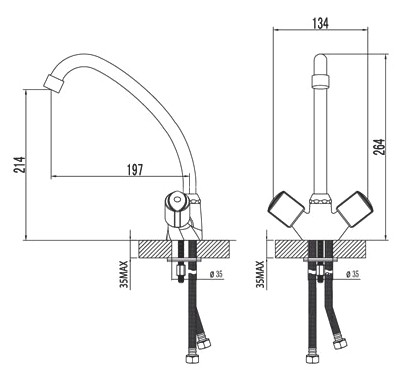 Смеситель для кухни Lemark Merkado LM2304C