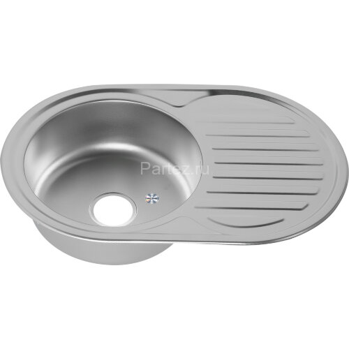 Мойка 7750 U MELANA 0,6/160 ДЕКОР врезная овальная с сифоном (180D tb *15)