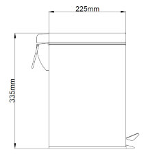 Ведро Azario , Хром (AZ-301-8L)