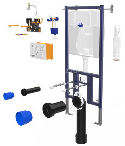 Сет LORANTO Инсталляция + Azario Pavia (круглый) подвесной безободковый унитаз с сиденьем микролифт 