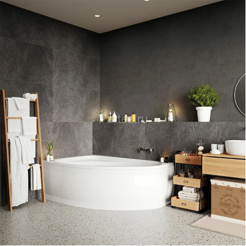 Ванна акриловая VAGNERPLAST HAPI асимметричная 170х110 см, левая, белая (VPBA170HAP3LX-04)