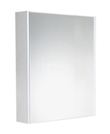 UP Шкаф зеркальный 600 мм правый, белый глянец