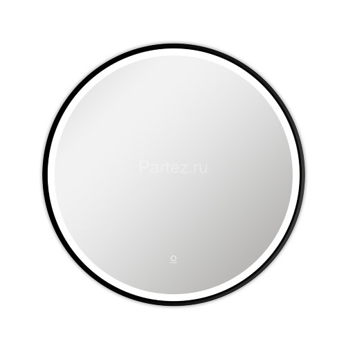 Зеркало AZARIO Aurora D800 с подсветкой, сенсорный выключатель с функцией диммера, алюминиевая черна