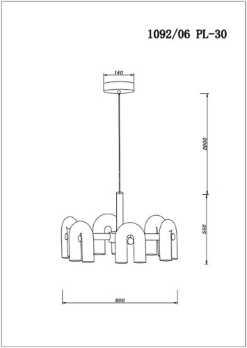 Подвесная люстра Divinare 1092/06 PL-30