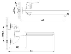 Смеситель Lemark Shift LM4317C для ванны