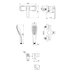 Смеситель Lemark Melange LM4933CW для душа