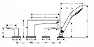Hansgrohe 71748000 Talis E Смеситель на край ванны, на 4 отверстия