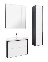 Z_RONDA Шкаф-колонна правый, белый глянец/антрацит