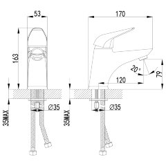 Смеситель Lemark Poseidon LM4206C для раковины