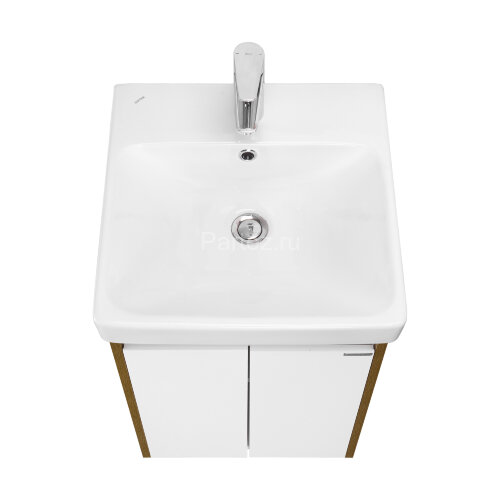 Тумба под раковину AQUATON Сканди 45 Doors универсальная, Белый/Дуб Рустикальный (1A278701SDZ90)