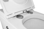 Унитаз импульсный Azario 360х570х450 напольный, полукруглый, быстросъемное сиденье микролифт (AZ-102