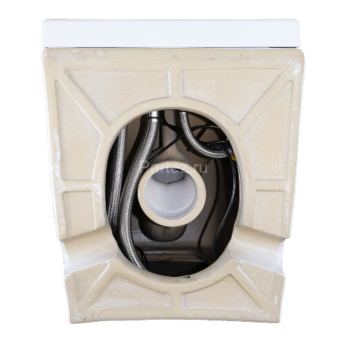 Унитаз импульсный Azario 360х570х450 напольный, полукруглый, быстросъемное сиденье микролифт (AZ-102