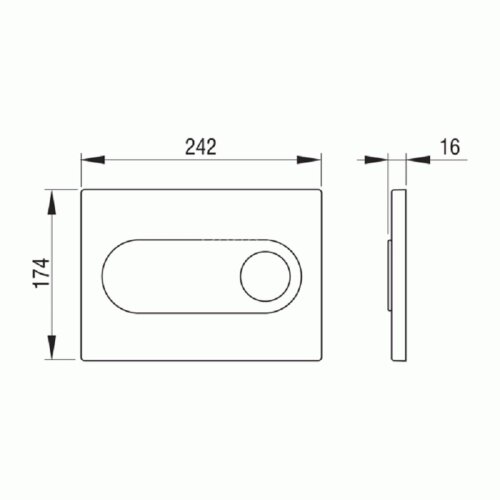 Кнопка смыва Pestan ONYX, черный (40006364)