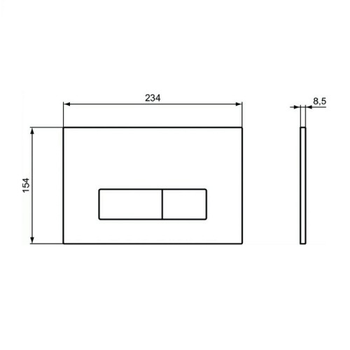 Кнопка смыва Ideal Standard OLEAS™ M2, черная