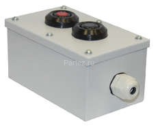 Пост кнопочный ПКУ-15-21.121-54 У2 (1хВК30-10-11110-54 (1з+1р) черн. + 1хВК30-10-11110-54 (1з+1р) кр