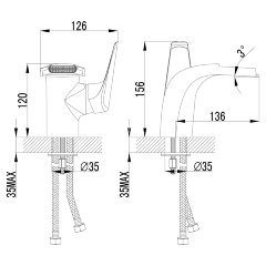 Смеситель Lemark Poseidon LM4246C для раковины