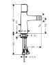 72202000 Talis Select S Смеситель для биде, однорычажный, со сливным гарнитуром