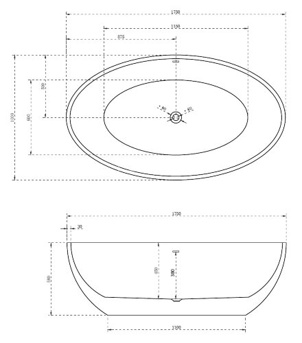 Акриловая ванна ABBER AB9249
