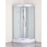 Душевая кабина Loranto SUNWAY 100х100х215 поддон 13см, белый кирпичный узор, матовое стекло 4мм, профиль хром (CS661013FW100)